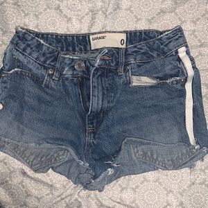Denim shorts from garage. Size 0